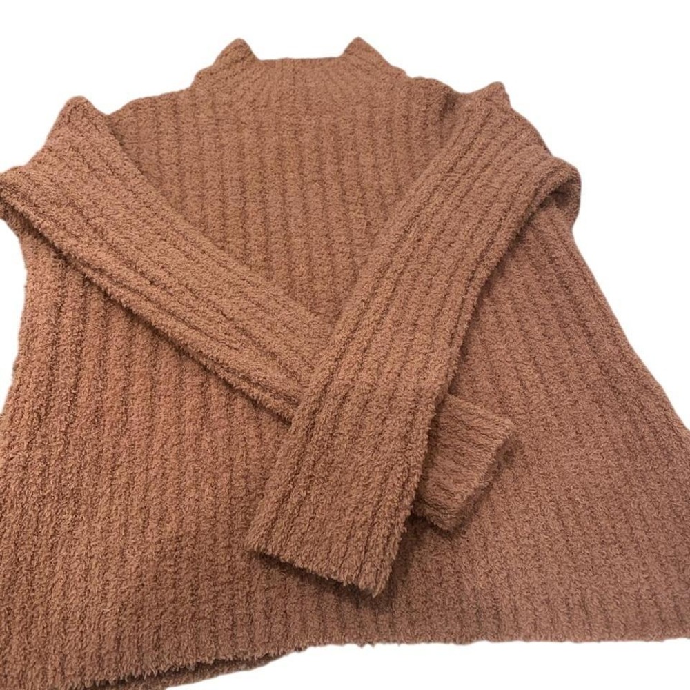 Sincerely Jules Cozy Mock Neck Fuzzy Sweater Rose Taupe XS - Picture 2 of 6